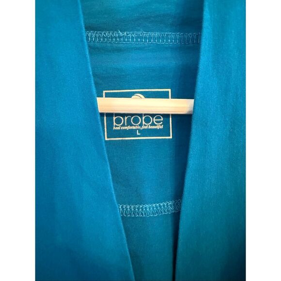 Brobe Post Surgery Royal Blue Robe 6 Internal Pockets Sz L NWOT - Picture 5 of 10